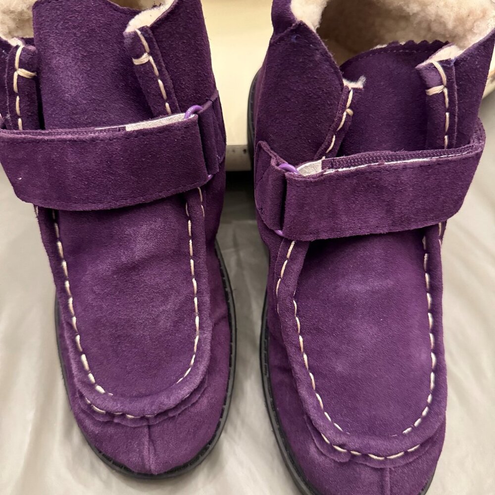 pediped Jackie purple suede boots